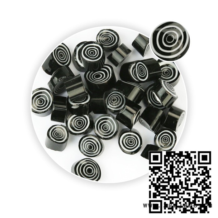 曼德1707006-2-3DIY工具 万向轮热熔玻璃切块500克装黑色大圈图案厂家微波窑炉饰品DIY工具 配件图5