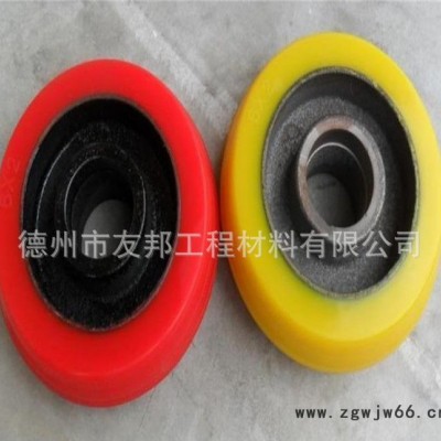 聚氨酯轮子 聚氨酯导向轮聚氨酯带万向轮 铁芯聚氨酯万向轮子