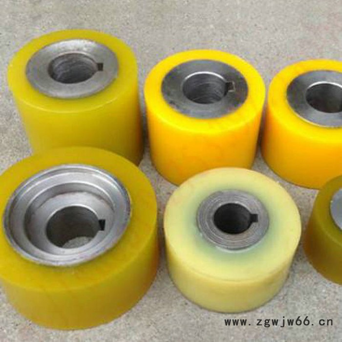 天向聚氨酯胶轮减震工业输送机包胶轮 聚氨酯万向轮 造纸机用传送轮图2