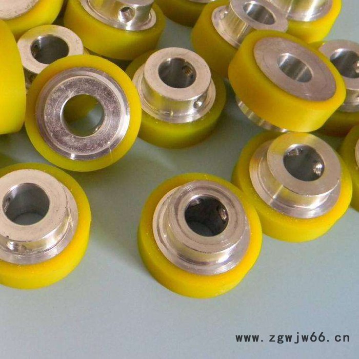 天向聚氨酯胶轮减震工业输送机包胶轮 聚氨酯万向轮 造纸机用传送轮图4