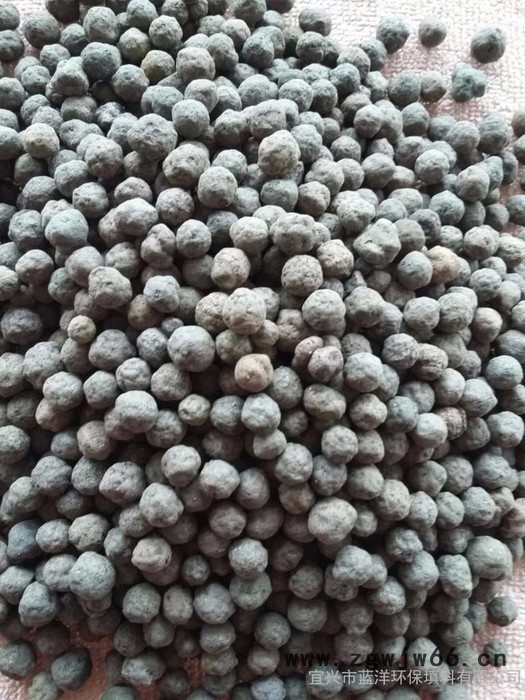 蓝洋环保填料    批量供应    过滤材料  生物净水陶粒滤料   污水处理陶粒滤料    价格 从优   3-5mm图2