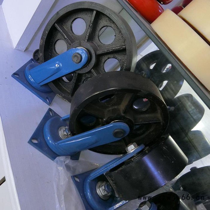 8/10寸12寸重型铸铁脚轮万向轮 超重型全铁万向脚轮 实心图3