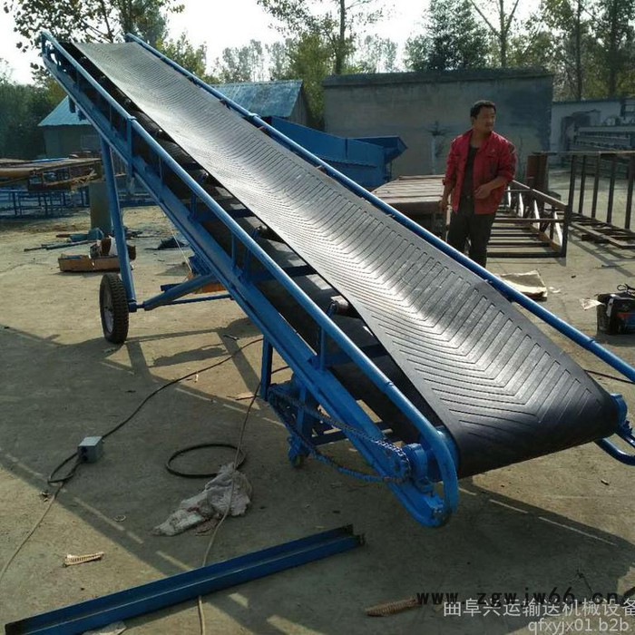 移动式带式传送机 饲料装车万向轮皮带机图2