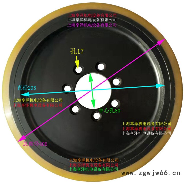 西林电动堆高车平衡轮万向轮子150*62-6204 XILIN堆垛机辅助轮支撑轮附加轮子 西林平衡轮图2