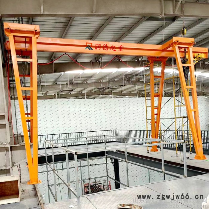 鲁起重工 5吨无轨万向轮式龙门架 定制电动龙门吊 简易航吊厂家图7