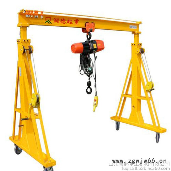 鲁起重工 5吨无轨万向轮式龙门架 定制电动龙门吊 简易航吊厂家图3