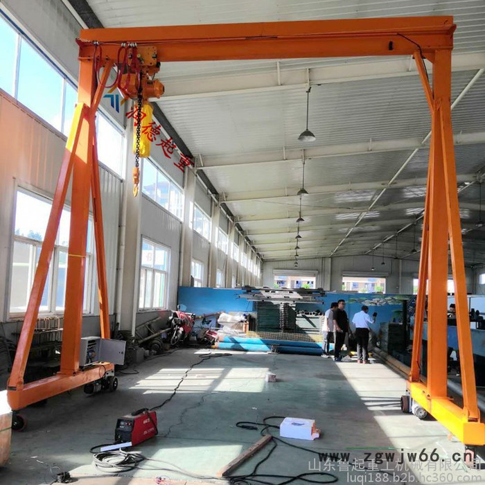 鲁起重工 5吨无轨万向轮式龙门架 定制电动龙门吊 简易航吊厂家图4