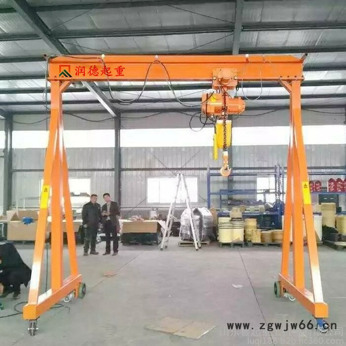鲁起重工 5吨无轨万向轮式龙门架 定制电动龙门吊 简易航吊厂家图5