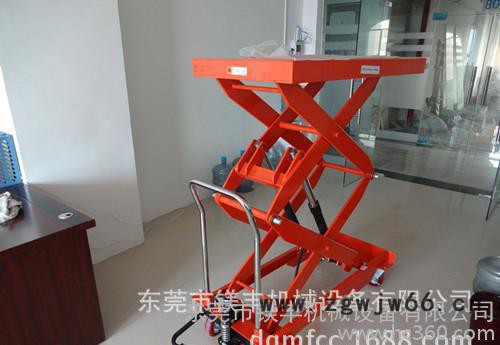 1T升高1.7米手推移动剪式模具平台车 配四个万向轮图2