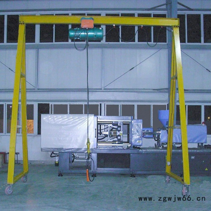 二手龙门架手推无轨升降式2吨电动葫芦万向轮小型移动龙门架定制 小型二手龙门架图7