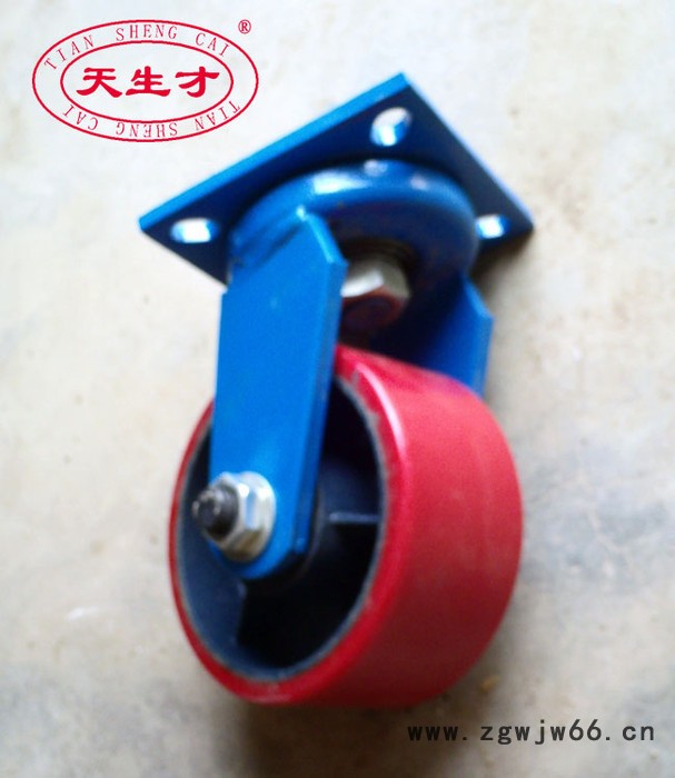 供应12寸铁芯聚氨酯万向脚轮 超重型工业PU脚轮万向轮图2