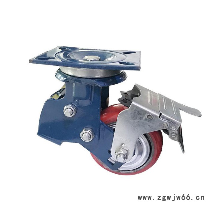 北大轮业供应 足王脚轮 pu块双减震机构铁芯聚氨酯轮 万向轮图5