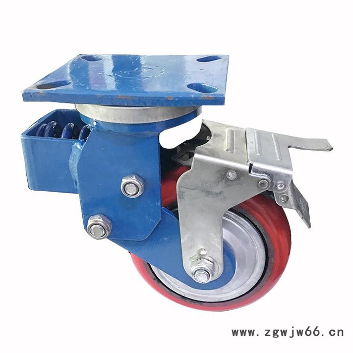 北大轮业供应 足王脚轮 pu块双减震机构铁芯聚氨酯轮 万向轮图3