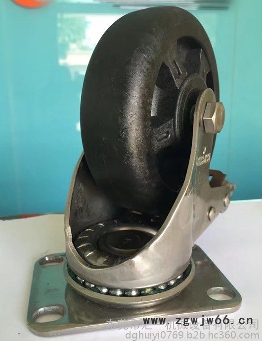 中型 4寸耐高温脚轮 万向刹车脚轮 不锈钢万向轮 **图3