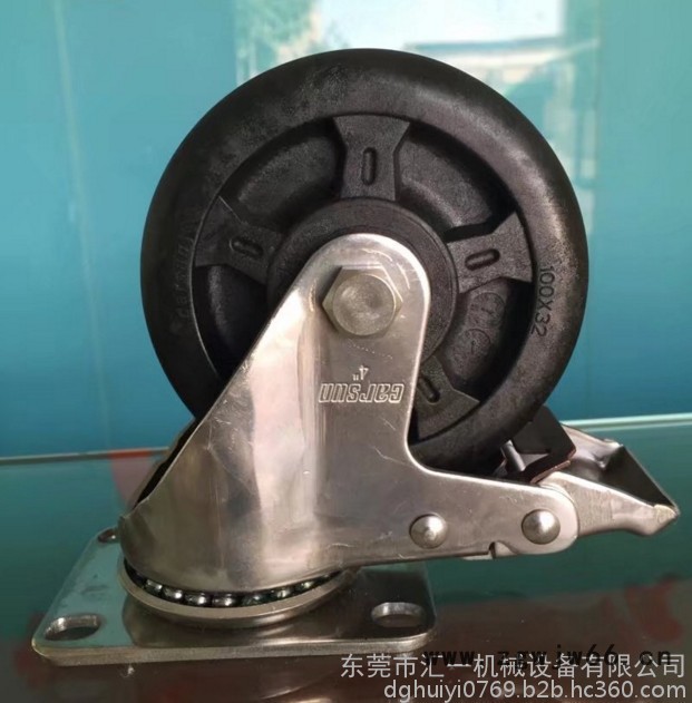 中型 4寸耐高温脚轮 万向刹车脚轮 不锈钢万向轮 **图2