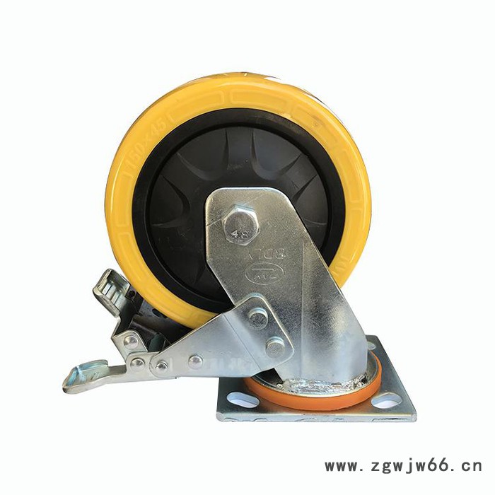 韩式塑芯聚氨酯脚轮 工业脚轮 6寸万向聚氨酯脚轮 塑芯聚氨酯万向轮图5