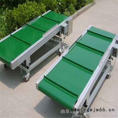 双翼电动升降料包输送机 槽钢框架石子输送机 万向轮移动式皮带机