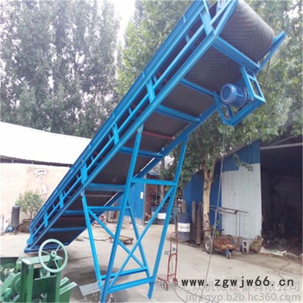 双翼电动升降料包输送机 槽钢框架石子输送机 万向轮移动式皮带机图4