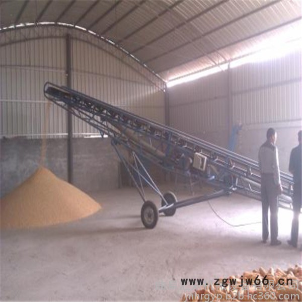 双翼电动升降料包输送机 槽钢框架石子输送机 万向轮移动式皮带机图7