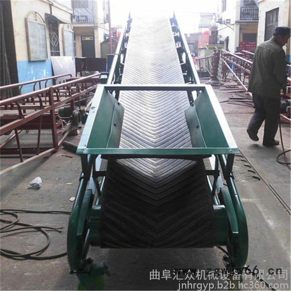 双翼电动升降料包输送机 槽钢框架石子输送机 万向轮移动式皮带机图6