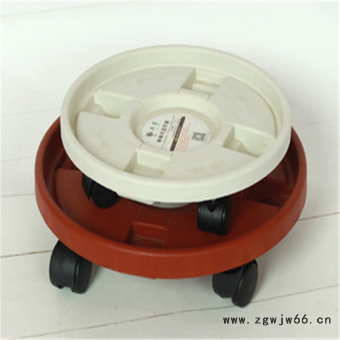 带万向轮花盆底托 万向轮花盆托盘 花盆轮托生产厂家 塑料存水托盘 加强承重图4