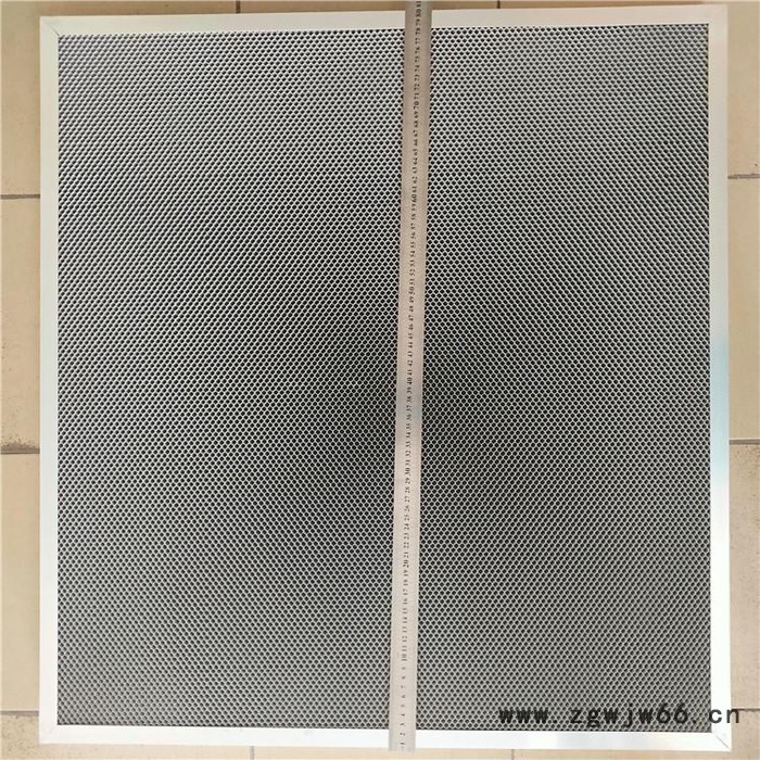 定制窝蜂光触媒铝基网 暧通空调纳米碳光触媒过滤材料图3