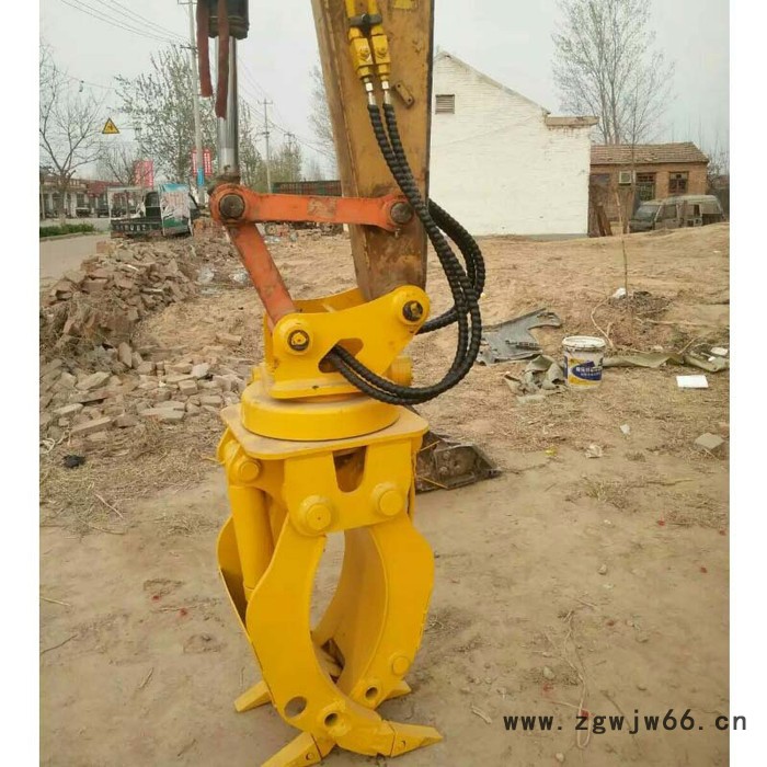 挖掘机配旋转式夹子 万向轮夹木叉图2