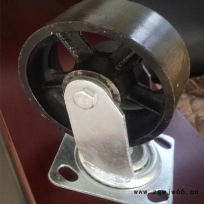 工厂直销**全铁轮 6寸工业全铁万向轮 铸铁万向脚轮