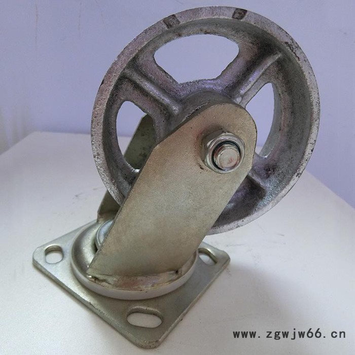 工厂直销**全铁轮 6寸工业全铁万向轮 铸铁万向脚轮图4