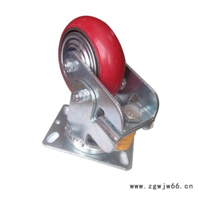 聚博新 工业聚氨酯减震万向轮 天津工业聚氨酯万向轮减震减震脚轮价格减震脚轮规格