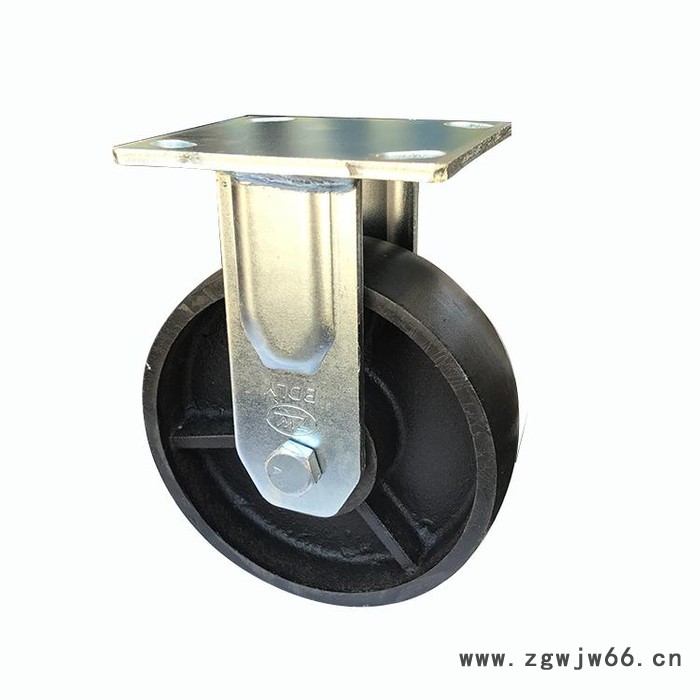 足王全铁轮  6寸平面全铁轮  铸铁万向轮图2