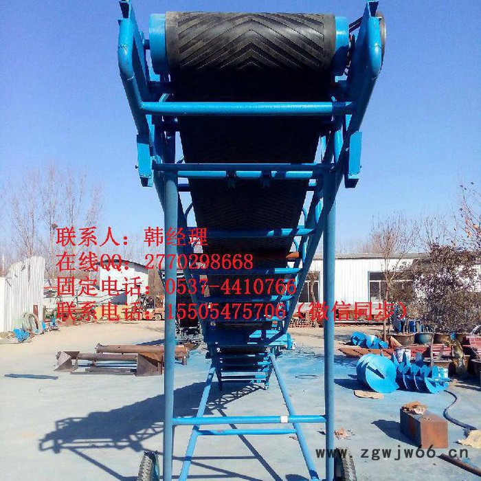 粮食装车皮带输送机 万向轮移动输送机 全自动升降输送机图3