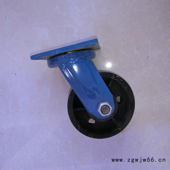 6/8/10寸重型铸铁脚轮万向轮 超重型全铁万向脚轮图3