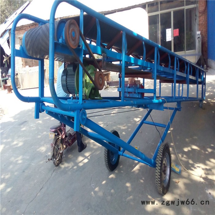 兴运定做万向轮移动皮带输送机 物料装车传送带**图7