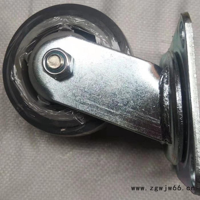 明豪 橡胶带刹万向轮 橡胶脚轮 万向脚轮 工业橡胶轮  灰胶轮   **图4