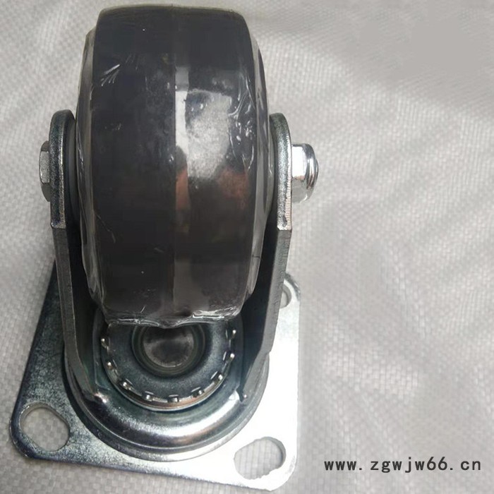 明豪 橡胶带刹万向轮 橡胶脚轮 万向脚轮 工业橡胶轮  灰胶轮   **图2