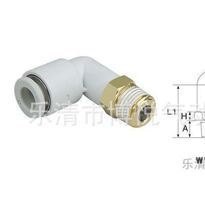 气动元件气动快插接头快速接头外螺直角弯接头KQ2L10-01
