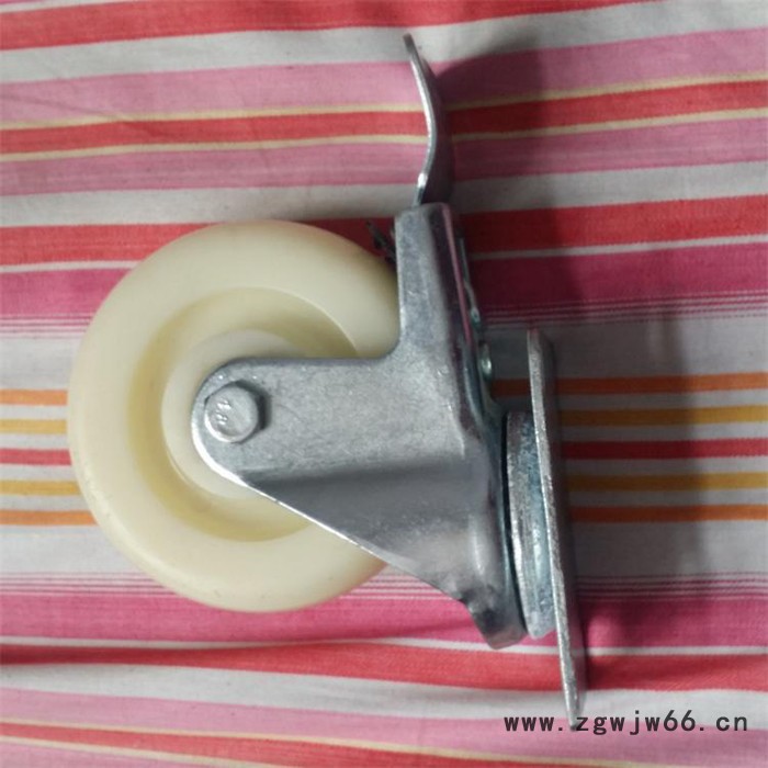 **5寸万向刹车轮轻型尼龙稳定脚轮超耐磨抗冲击双刹万向轮图3