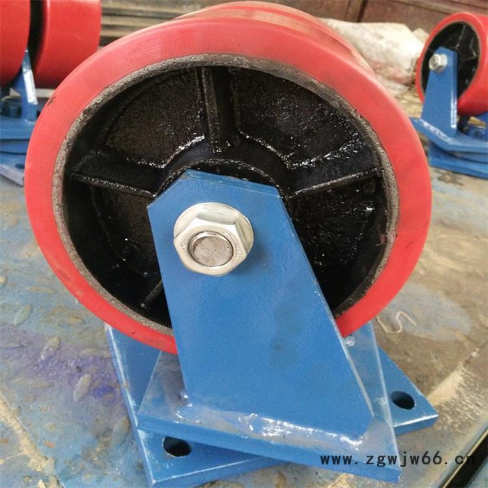 衡水脚轮**载重3吨5吨 超重型双排脚轮 双排加重型聚氨酯万向轮图4