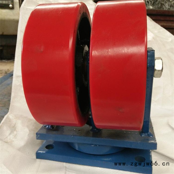 衡水脚轮**载重3吨5吨 超重型双排脚轮 双排加重型聚氨酯万向轮图3