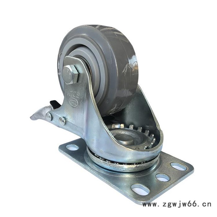 北大轮业供应  足王脚轮  灰色人造胶轮  人造胶轮   人造万向轮图3