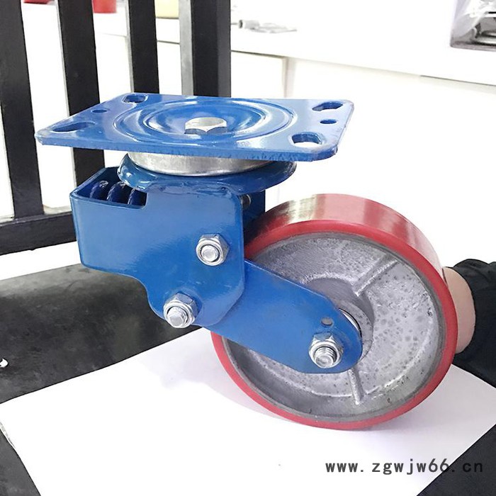 足王脚轮 重型横簧减震万向轮 重型横簧减震轮价格图2