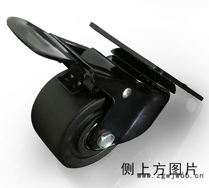 万向轮厂家 工厂直销3寸低重心万向刹车重型牛仔轮 载重250kg图3