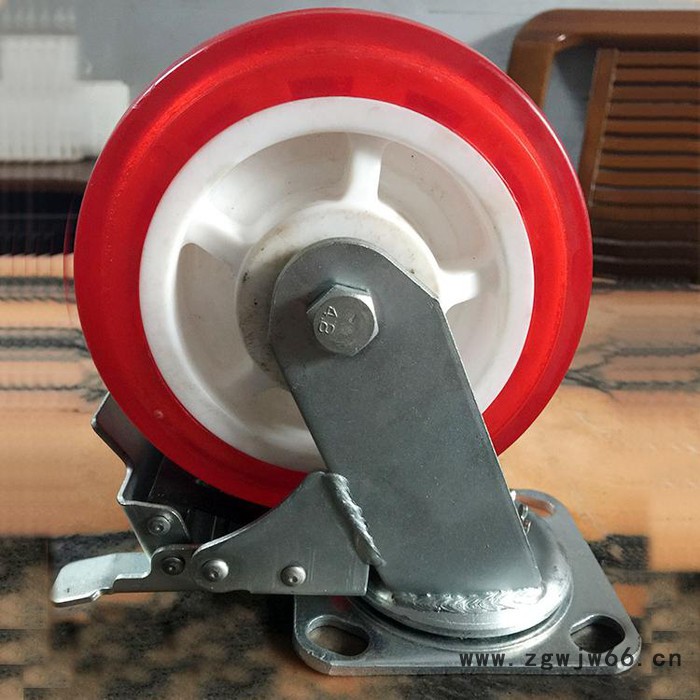 ** 红透刹车万向轮  6寸红透刹车万向轮  刹车万向轮图4