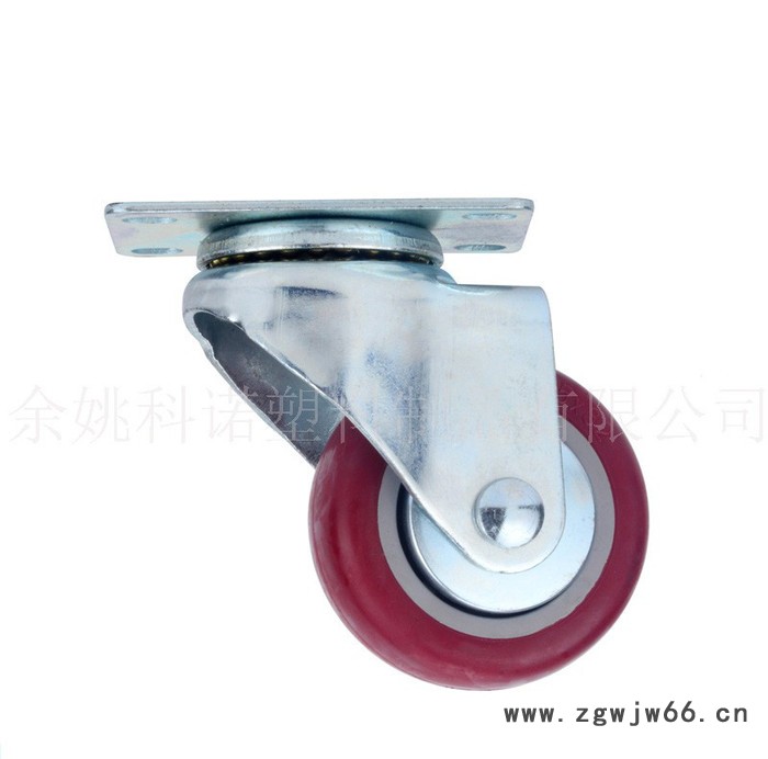 科诺K1-3UP PU万向轮  聚氨酯3寸万向脚轮 承重95KG万向轮图3