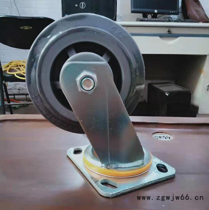 聚博鑫河南省万向轮 天津5寸6寸8寸加厚板平顶灰胶转向脚轮厂家 欢迎致电图3