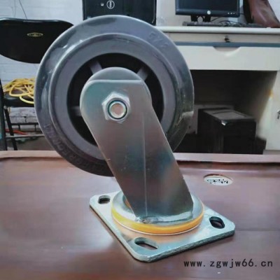 聚博鑫河南省万向轮 天津5寸6寸8寸加厚板平顶灰胶转向脚轮厂家 欢迎致电