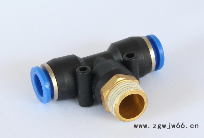 气动元件空压机气管快速接头外螺纹三通PB4-0102气动接头图3