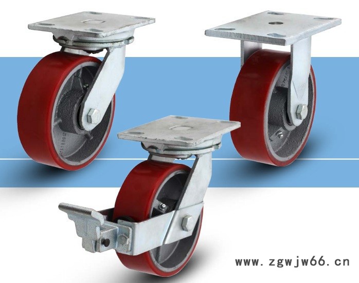 DF锻造重型铁芯聚氨酯万向轮图6