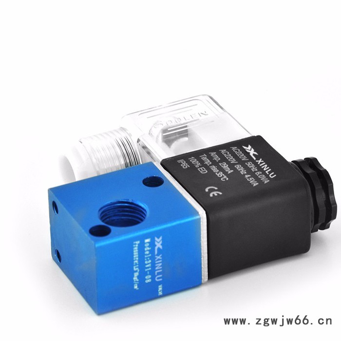 欣录3V1-06 电磁阀 亚德客型气动电磁阀3V1-08/06气缸控制阀气动元件电磁控制阀图2